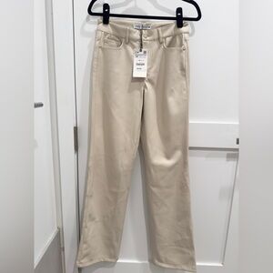 ZARA Faux Leather Straight Pants